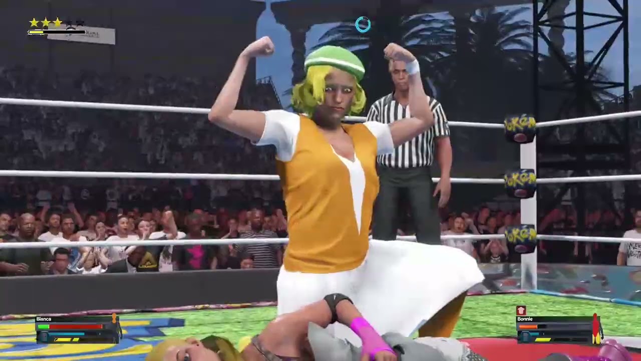 wwe2k24 Bianca vs Bonnie Pokegirls Match