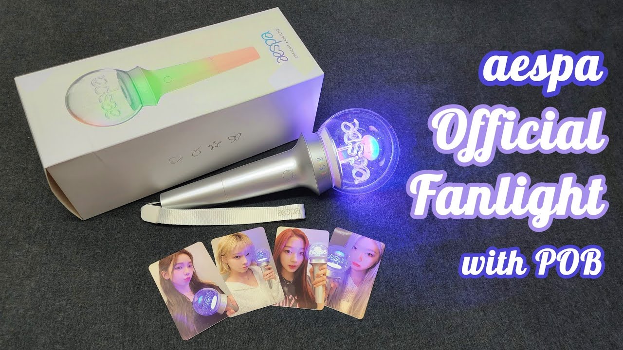 [Unboxing] AESPA - Official Fanlight / Lightstick (with SMTown & Store POB)