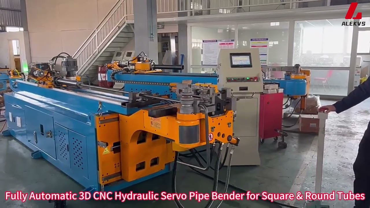 Fully Automatic 3D CNC Hydraulic Servo Pipe Bender #cncmachine #bendingmachine