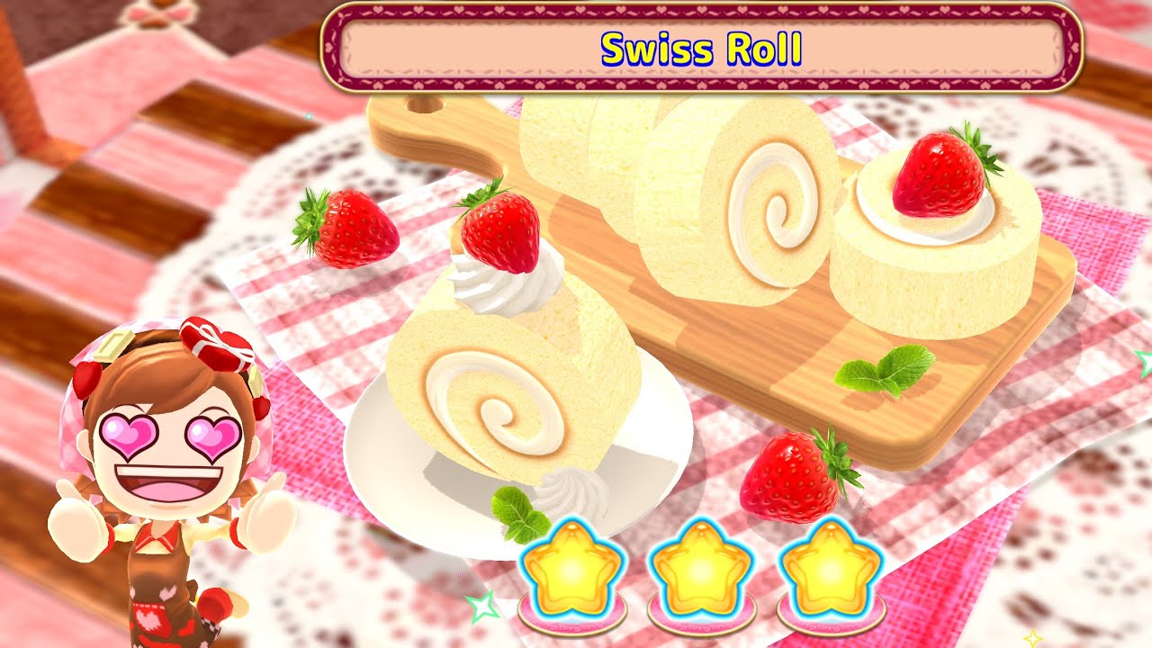 Cooking mama cuisine recipe #125 NO COMMENTARY// Swiss roll 