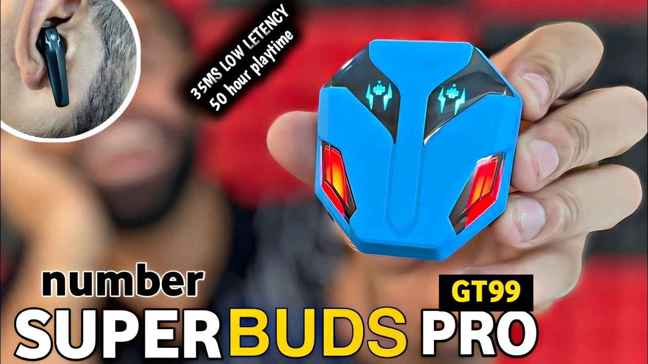 *Best Gaming TWS with 35MS low letency*number super buds pro GT99 unboxing & review