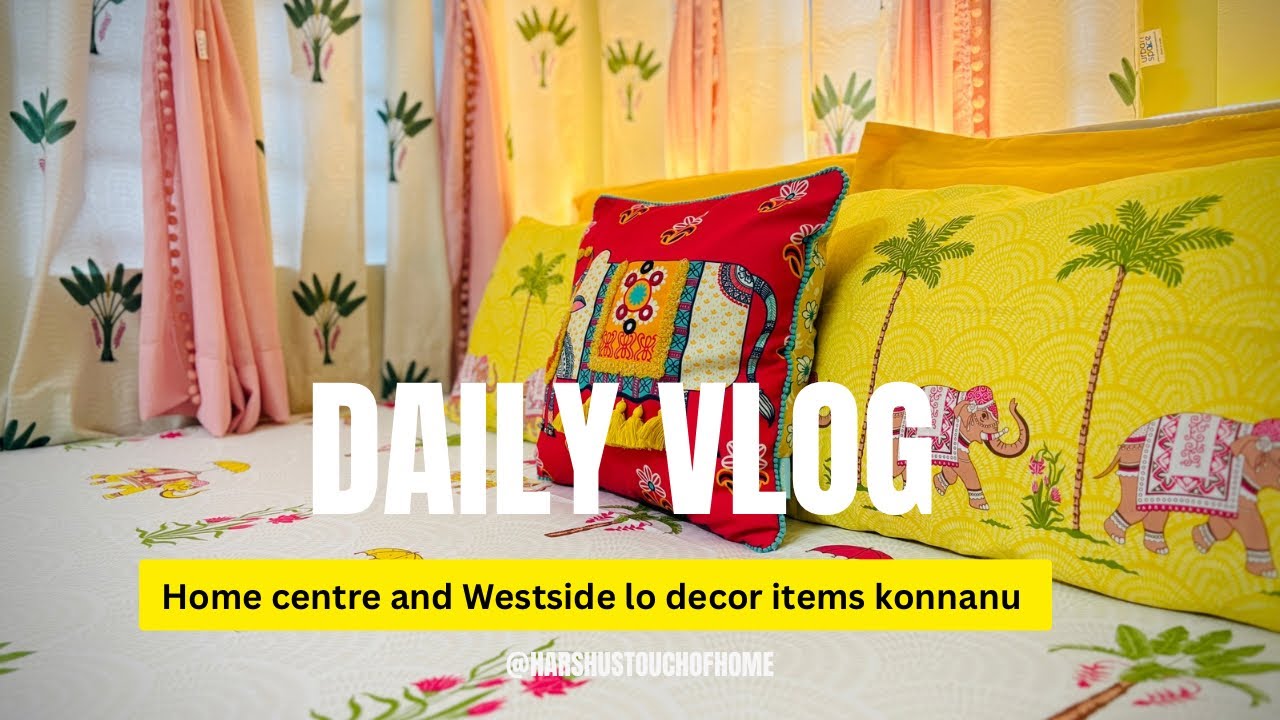 #trending Simple day with Me | నేను bedding ఎలా చేస్తాను?| Home Centre & Westside లో Shopping చేసాను