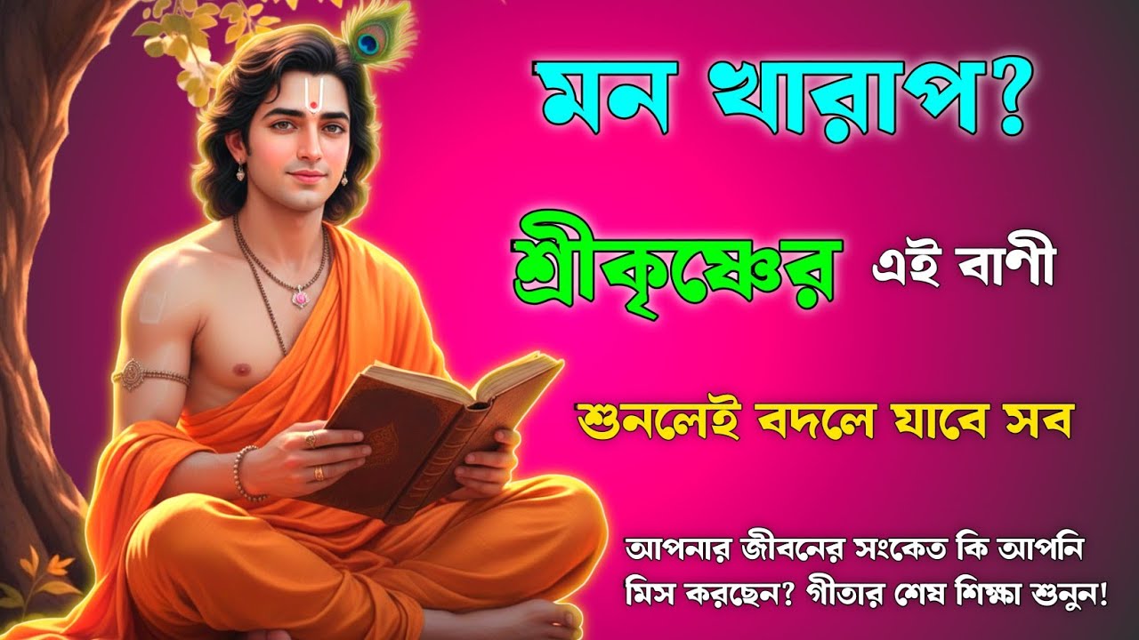 মন খারাপের সময় শ্রীকৃষ্ণের উপদেশ | Life Changing Krishna Bani in Bangla | গীতা সার বাংলা 
