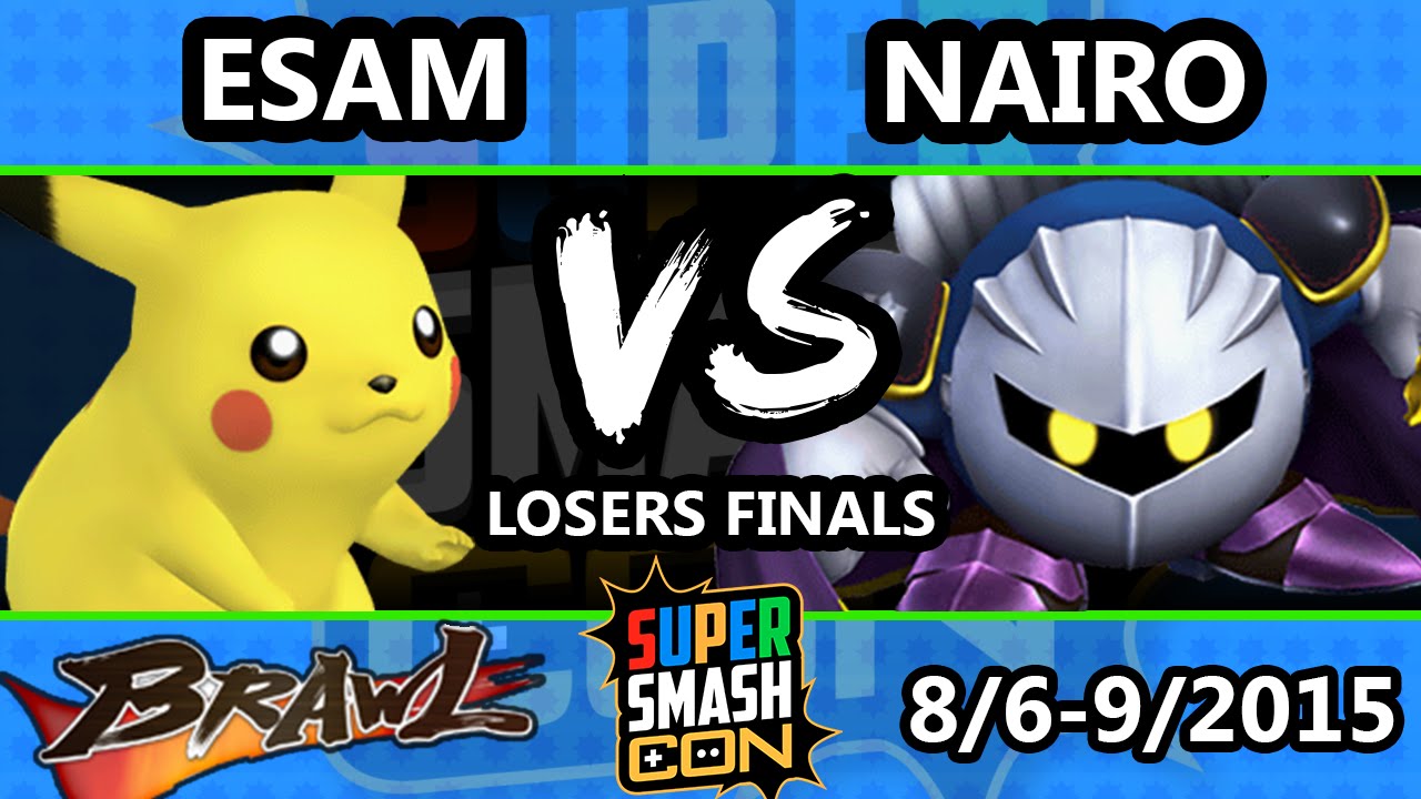 Super Smash Con - Nairo (Meta Knight) Vs. ESAM (Pikachu) - Losers Finals - SSBB
