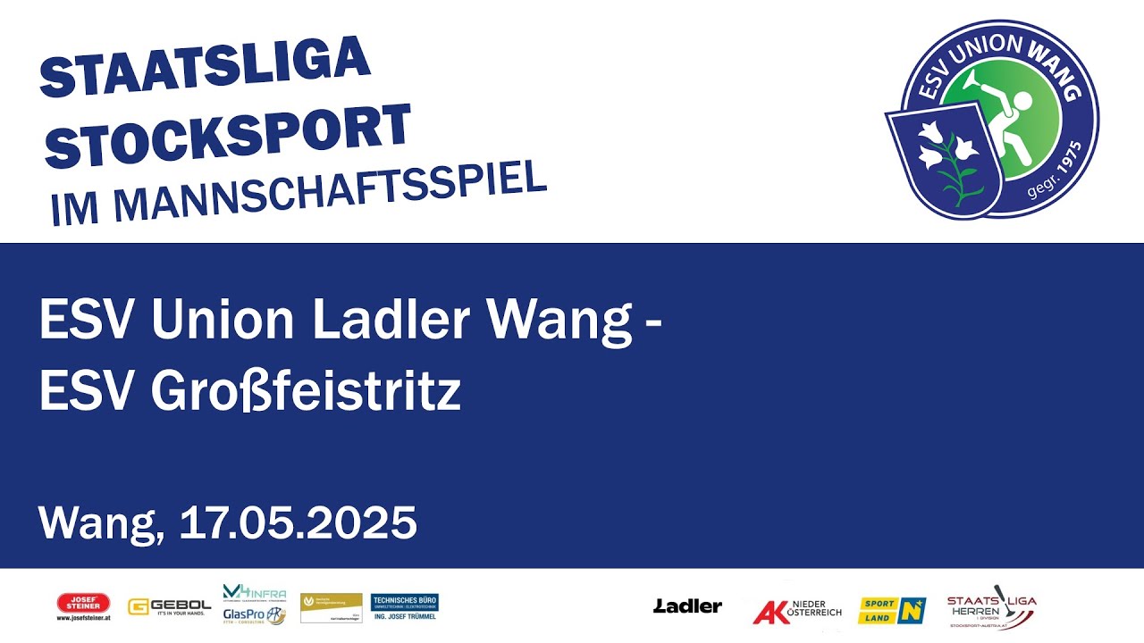 Staatsliga Herren 2025 - ESV Union Ladler Wang - ESV Großfeistritz - 17.05.2025