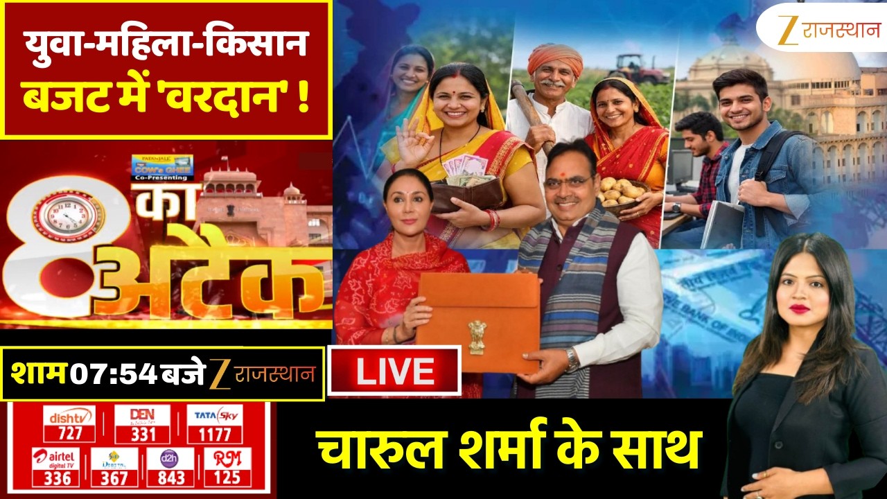 8 Ka Attack LIVE : युवा-महिला-किसान...बजट में 'वरदान' ! | Rajasthan Budget 2026 | Diya Kumari