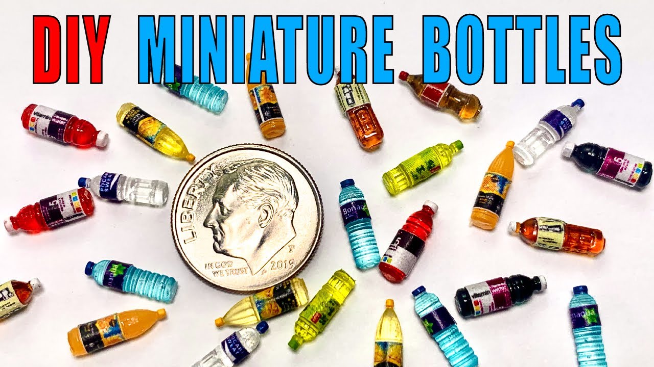 DIY Miniature Clear Drink Bottles | Dollhouse Food, Resin 3D Prints
