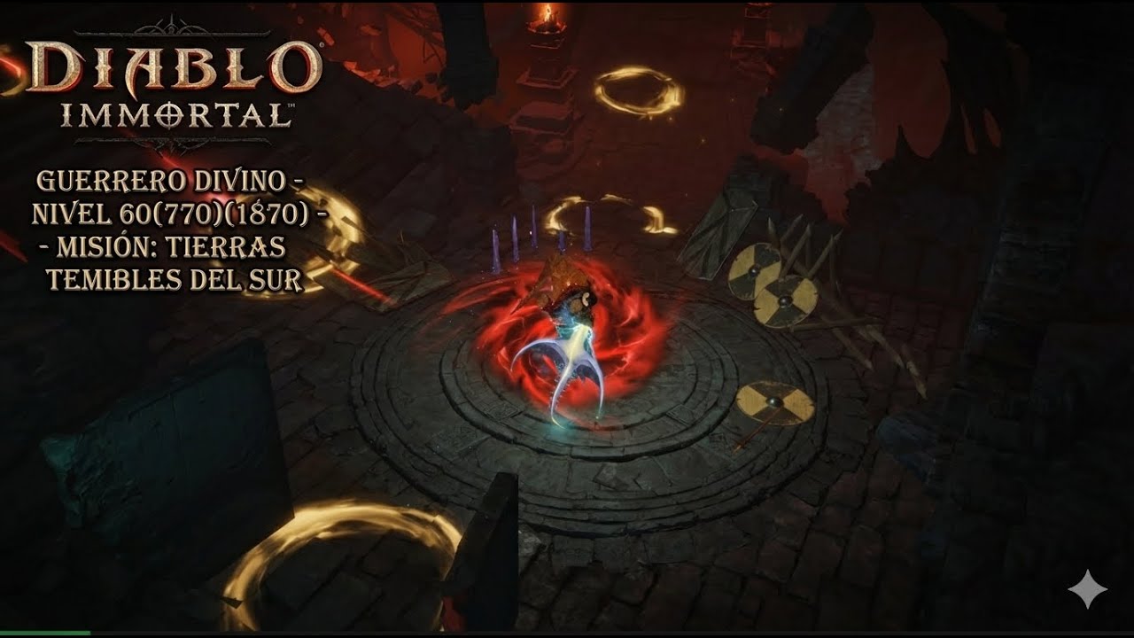 Diablo Immortal - Gameplay -Guerrero Divino - Nivel 60(770)(1870) -Misión: Tierras temibles del sur