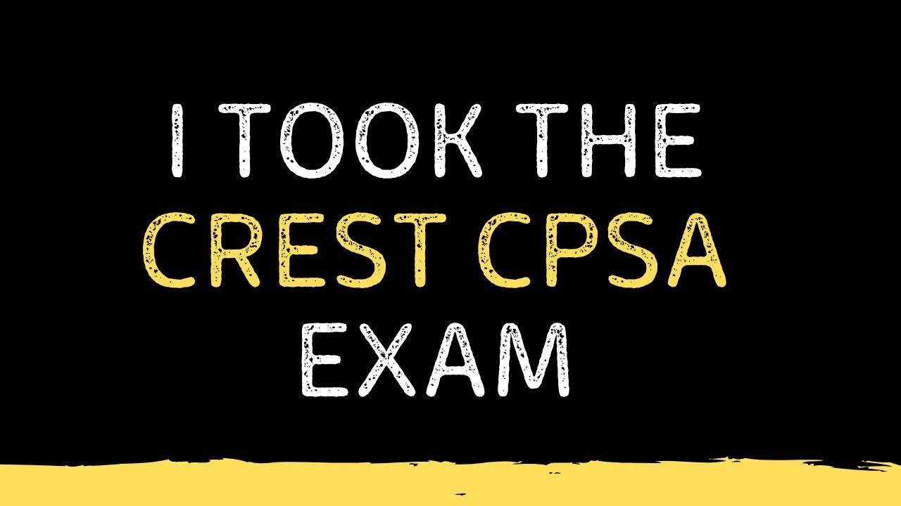 Сдал экзамен CREST CPSA