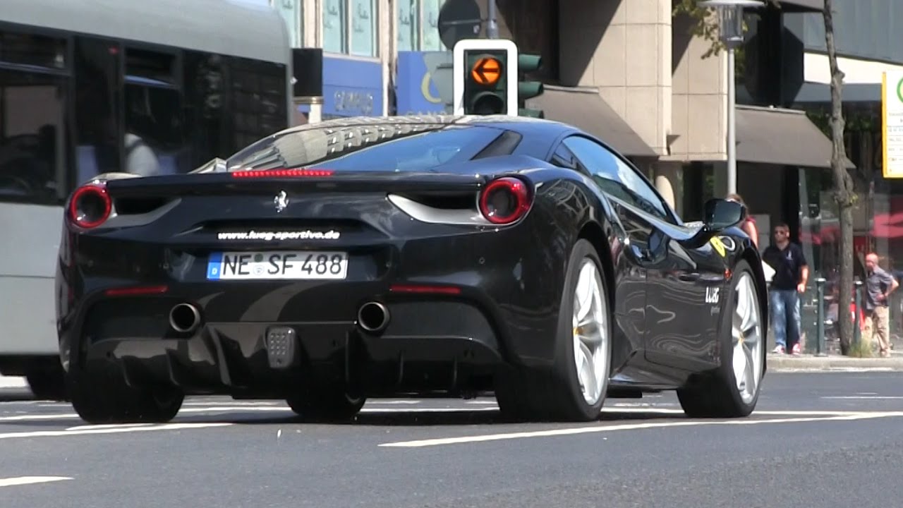 EXCLUSIVE | FIRST Ferrari 488 GTB filmed on the road in Düsseldorf | EXHAUST SOUND!