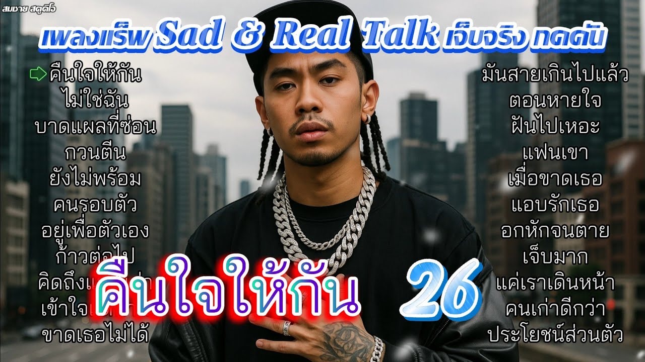 รวมเพลงแร็พ Rapสไตล์: Hip hop / Real Talk เพราะๆ ซึ้งๆ  เจ็บจริง  ชุดที 26 | คืนใจให้กัน | ไม่ใช่ฉัน