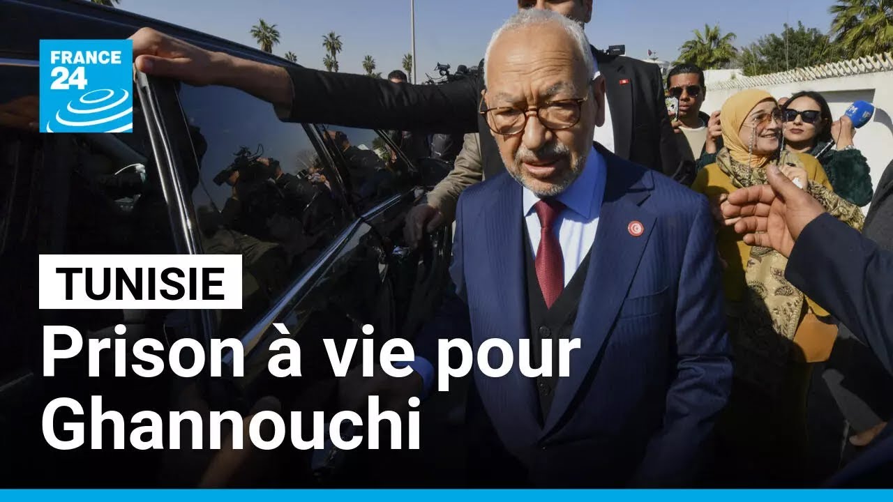 Tunisie : l'opposant Rached Ghannouchi condamn&eacute; &agrave; la prison &agrave; vie pour terrorisme &bull; FRANCE 24