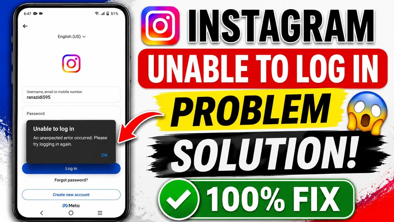 How to fix an unexpected error occurred instagram login problem today | an unexpected error 