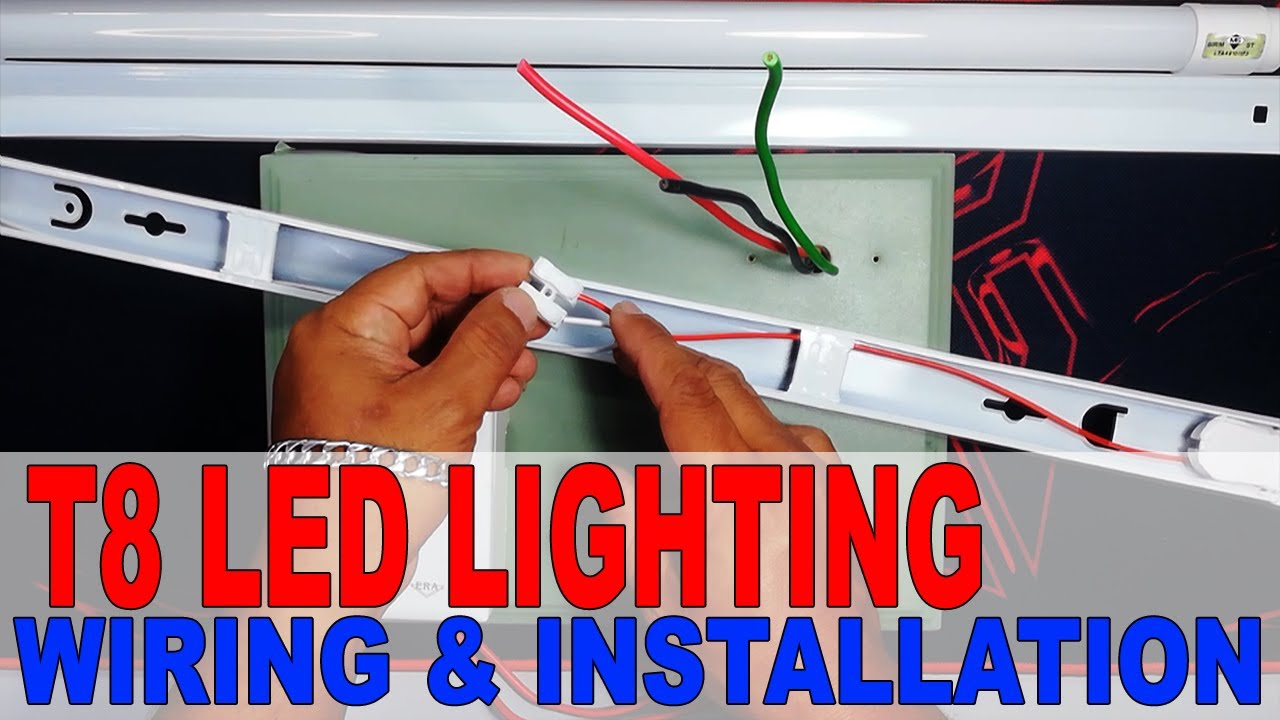 T8 LED Tube Lighting Wiring Installation / Cara Pasang lampu T8 LED Tube DIY
