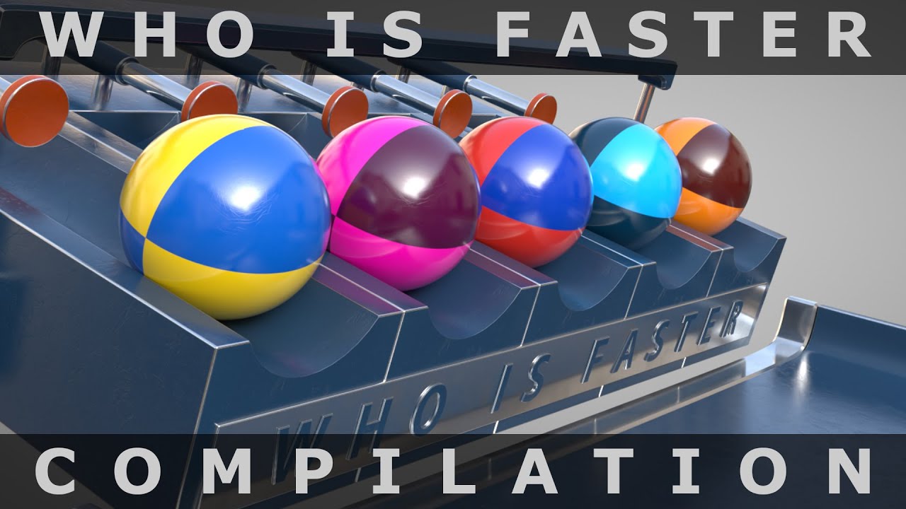 Marble Run Compilation from my WHO IS FASTER Channel ❤️ C4D4U