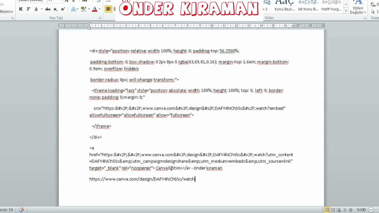 canva çalışmalarını Esep platformuna ekleme