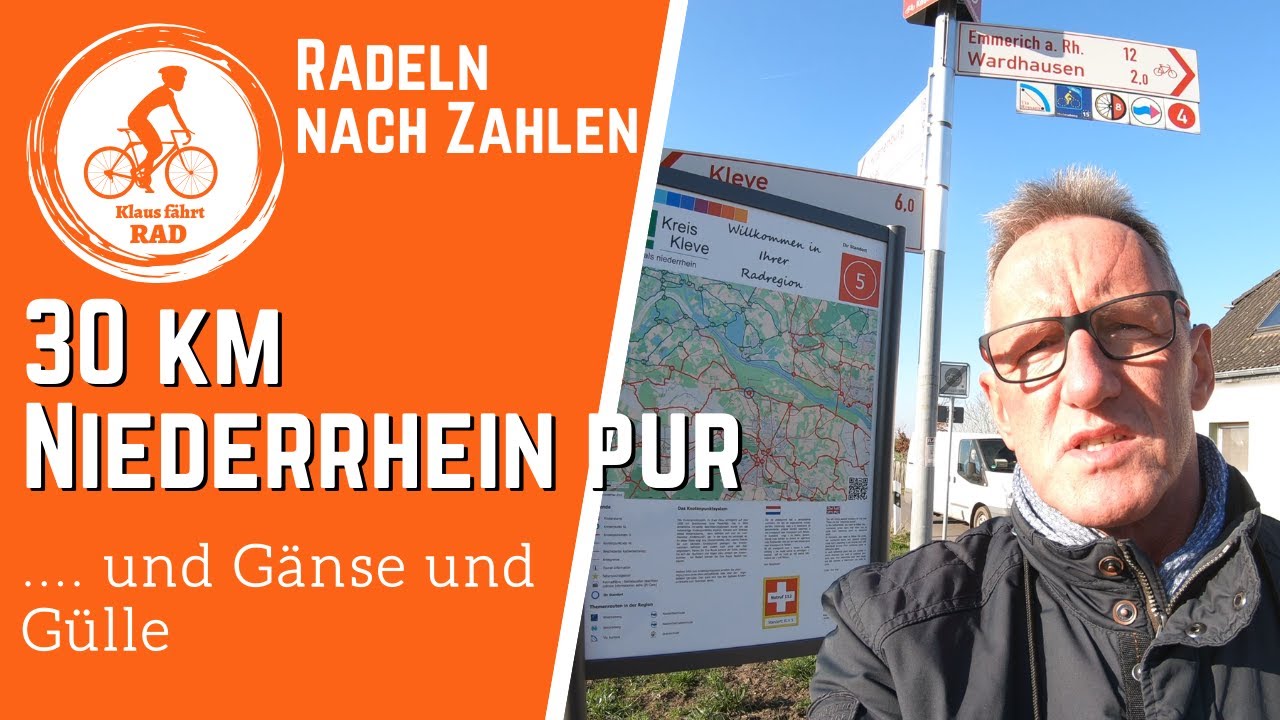 Radtour in Kleve Niederrhein - Radeln nach Zahlen &uuml;ber Knotenpunkte 22-04-05-05-70-75-76-29-28-26-22
