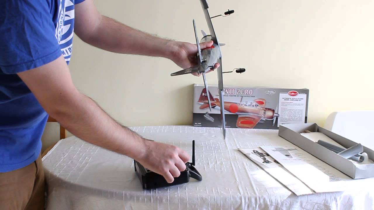 Guillows Mitsubishi Zero Balsa Model RC Conversion Part 2