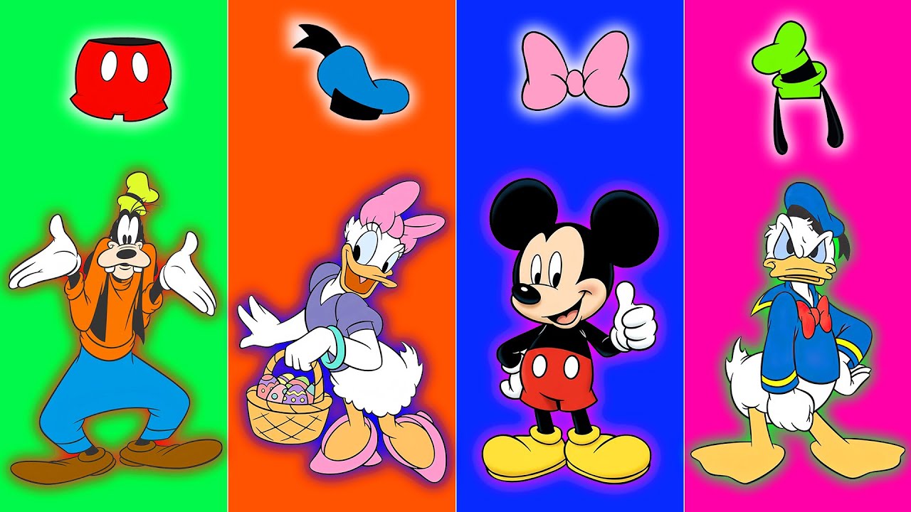 Mickey Mouse, Donald Duck, Goofy & Daisy Duck Line Up 🎨🔥 Who Stands Out the Most?