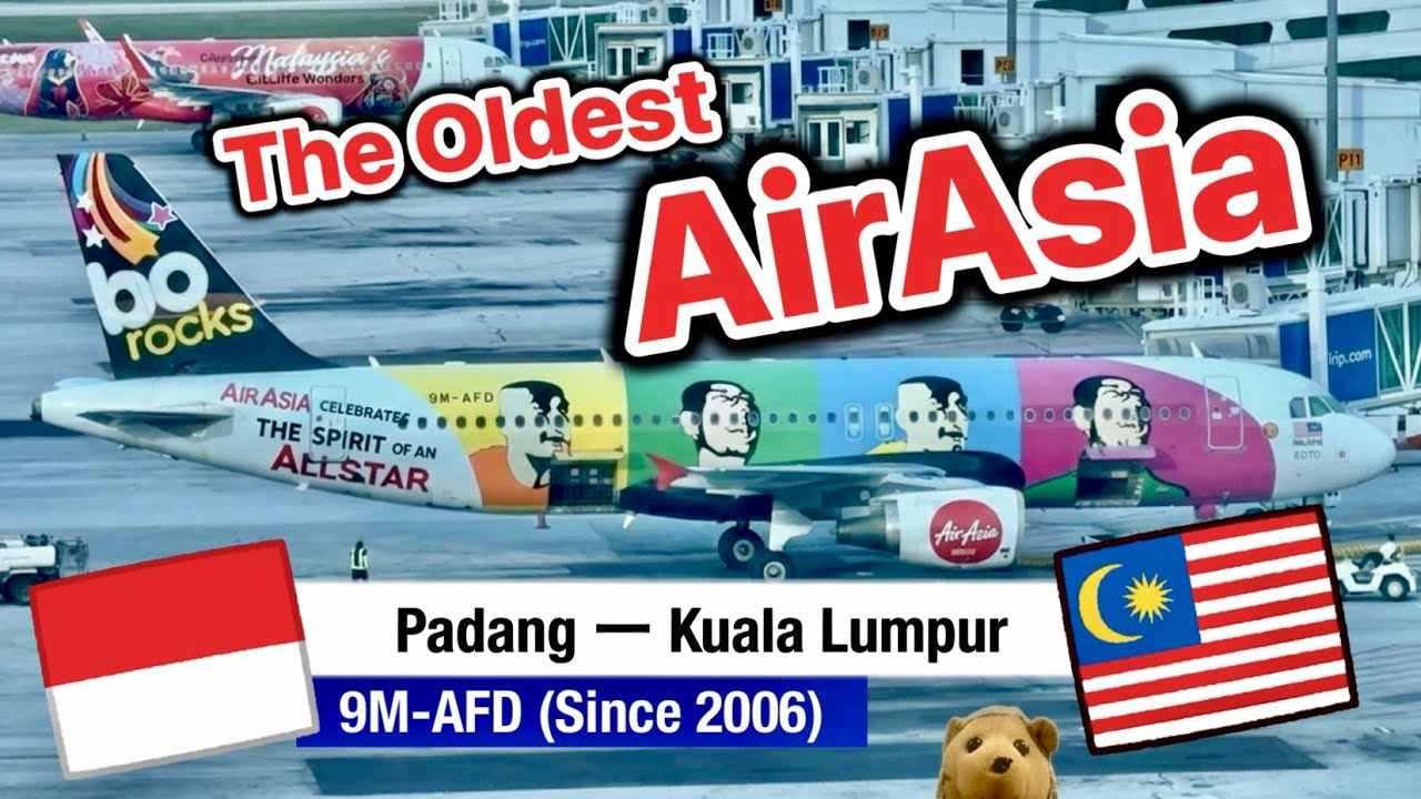 [The Oldest AirAsia A320] Is it still great? 9M-AFD (Padang-KUL) エアアジア最古機！