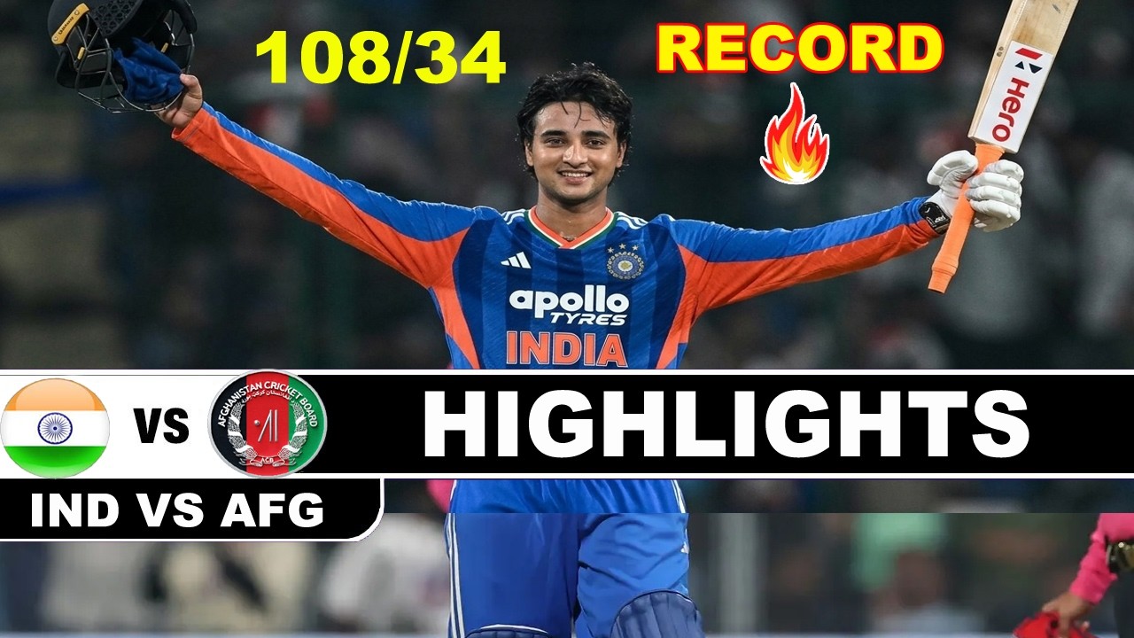 India vs Afghanistan 3rd T20I Highlights 2026 | IND vs AFG Highlights | Abhishek Sharma 108