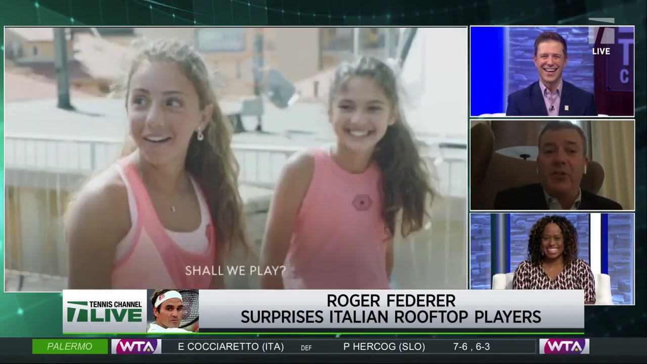 Tennis Channel Live: The Social Net, Federer Surprised Young Rooftop Tennis Players, Ahn's Tik Tok