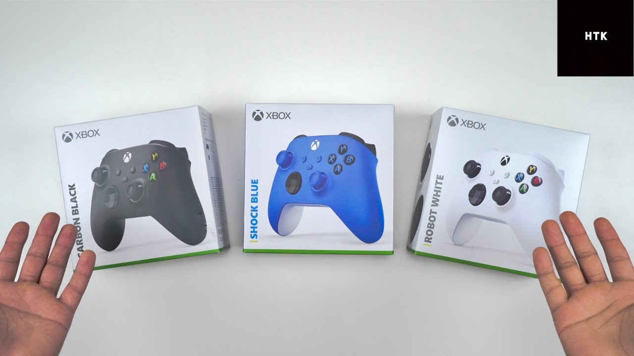 Распаковка всех цветных контроллеров Xbox Series X|S (Shock Blue, Carbon Black и Robot White)