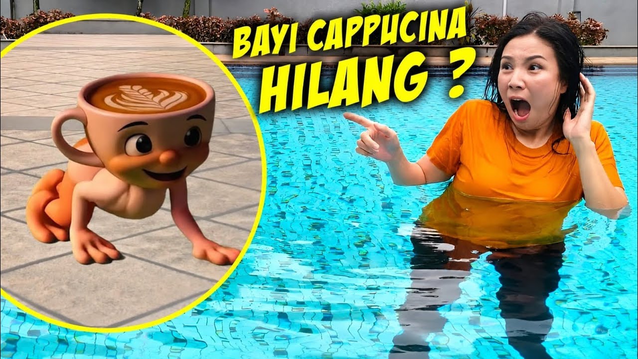 BAYI BALLERINA CAPUCCINA JATUH TENGGELAM DI KOLAM RENANG ! ANOMALI LUCU