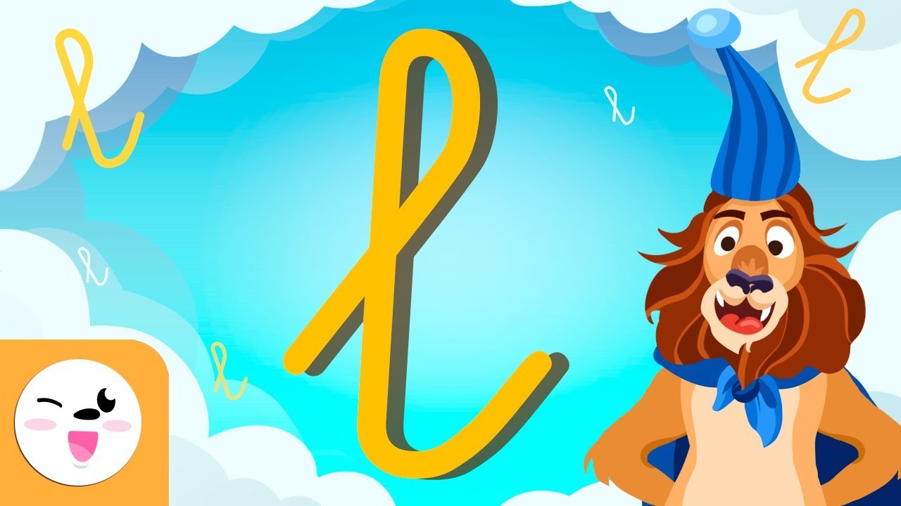 Letra L con caligraf&iacute;a enlazada - El abecedario para ni&ntilde;os