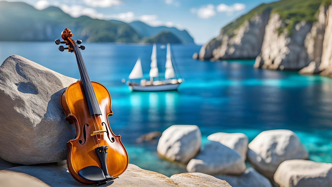 Heavenly Music 🎻 Relaxing Violin, Cello & Piano Instrumental 🎻  Ocean 4k