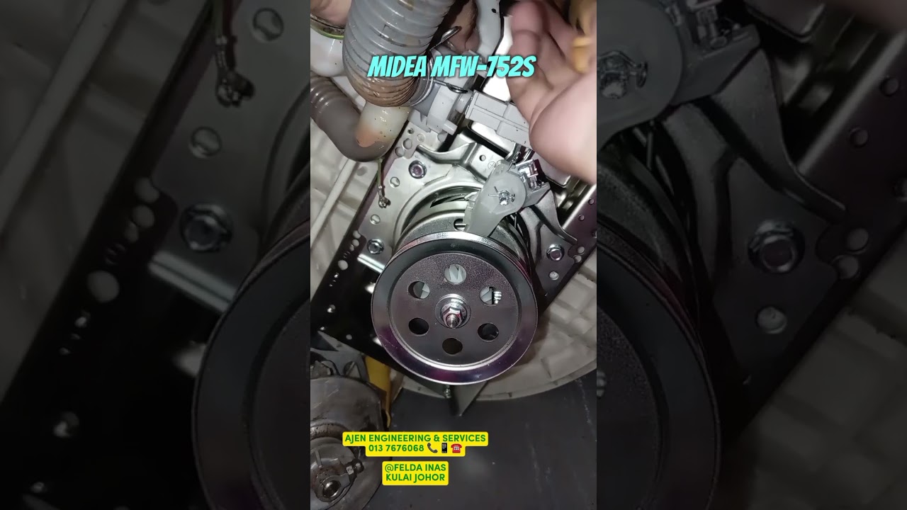 MIDEA MFW - 752S [ PASANG GEARBOX BARU & SERVIS DRUM ]