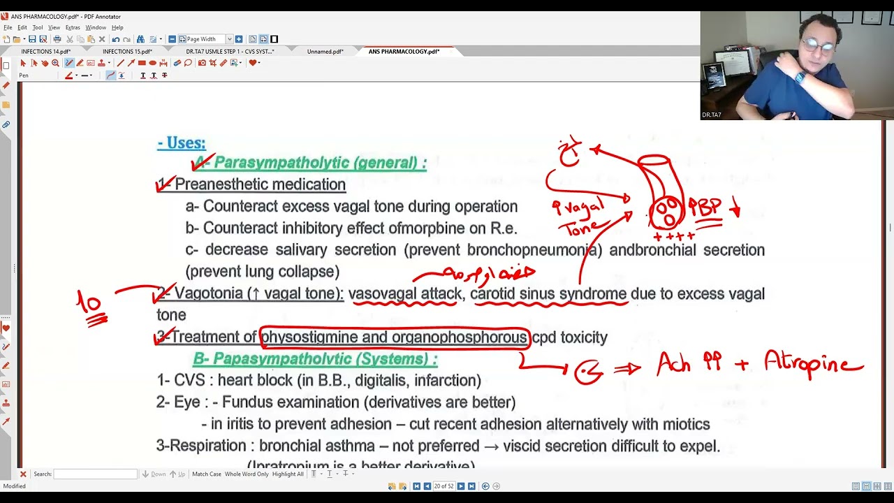 DR.TA7: ANS PHARMA 4 (MED SCHOOL NOT USMLE)