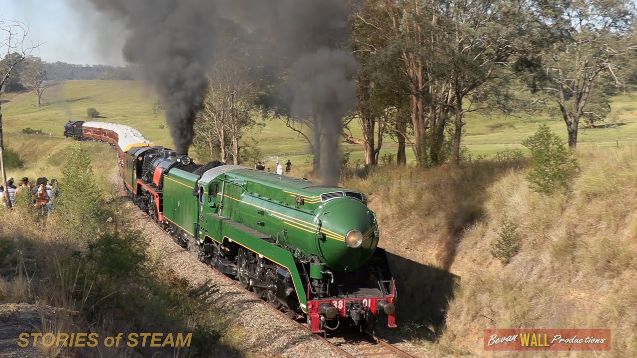 Australian steam locomotives 3001, 3526, 3801 & R766 - Thirlmere Festival of Steam - March 2023