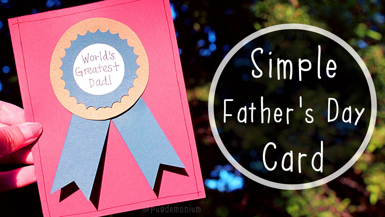 Simple Father's Day Card Tutorial 🏆