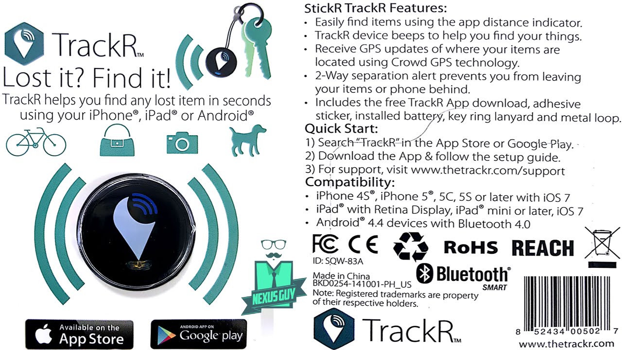 فتح صندوق ومعاينة جهاز StickR TrackR | تتبع أشيائك