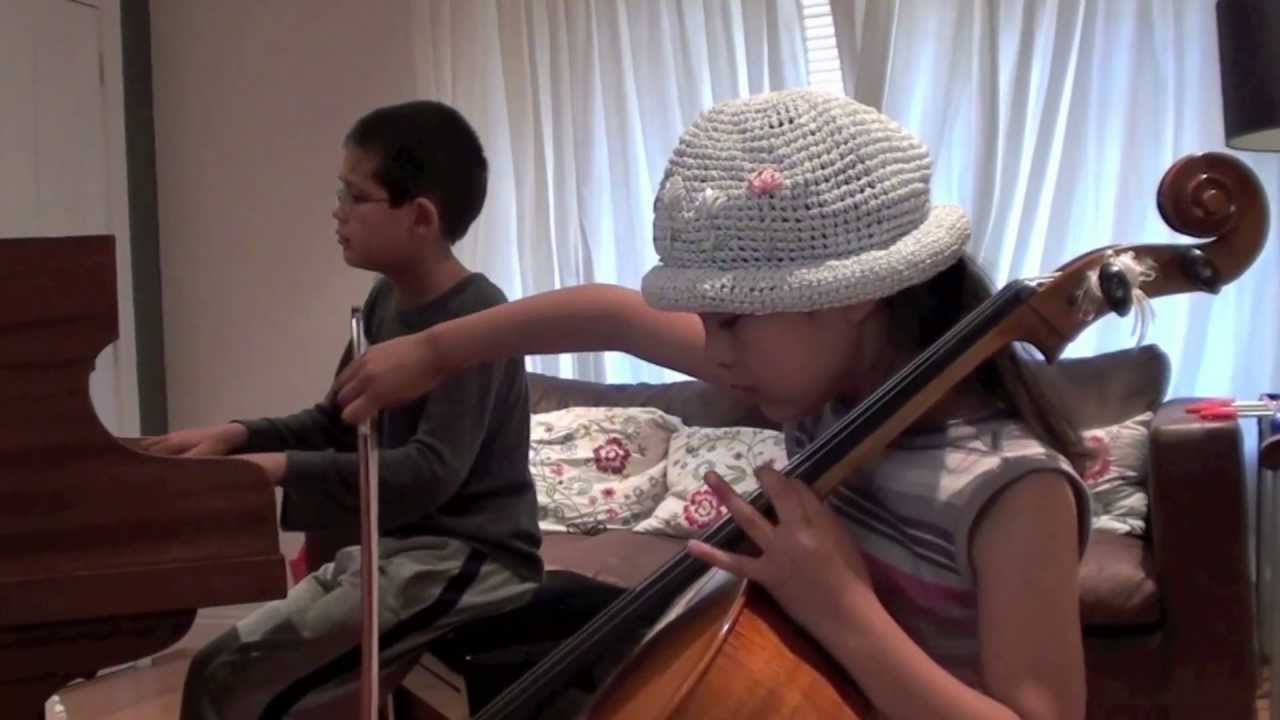 Sisi age 7, ABRSM Grade 5 cello. Standchen. Franz Schubert.