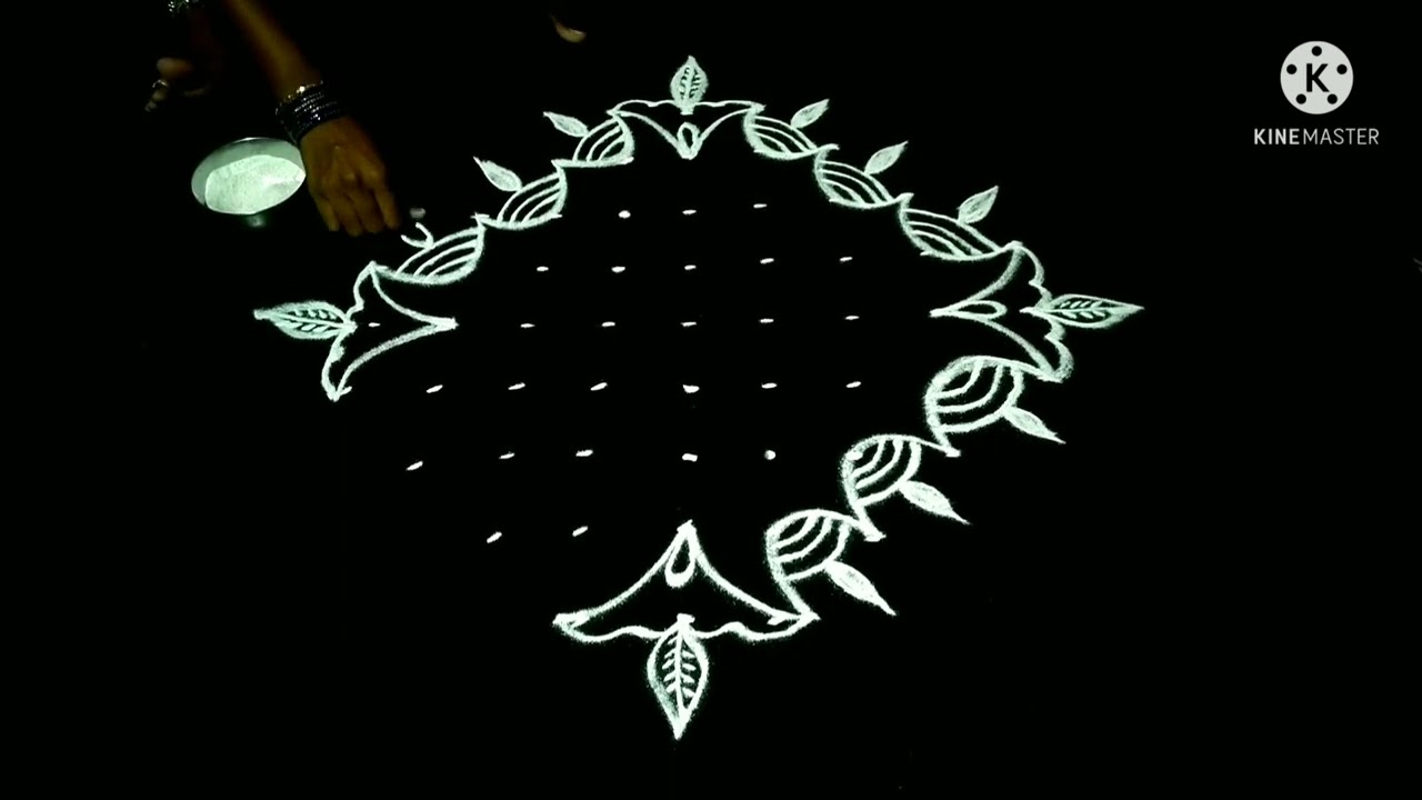 1 minute kolam || one minute kolam || Nonstop Rangoli Art
