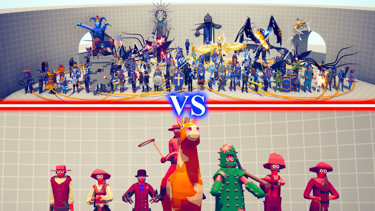 SECRET DLC TEAM vs WILD WEST TEAM - Totally Accurate Battle Simulator TABS