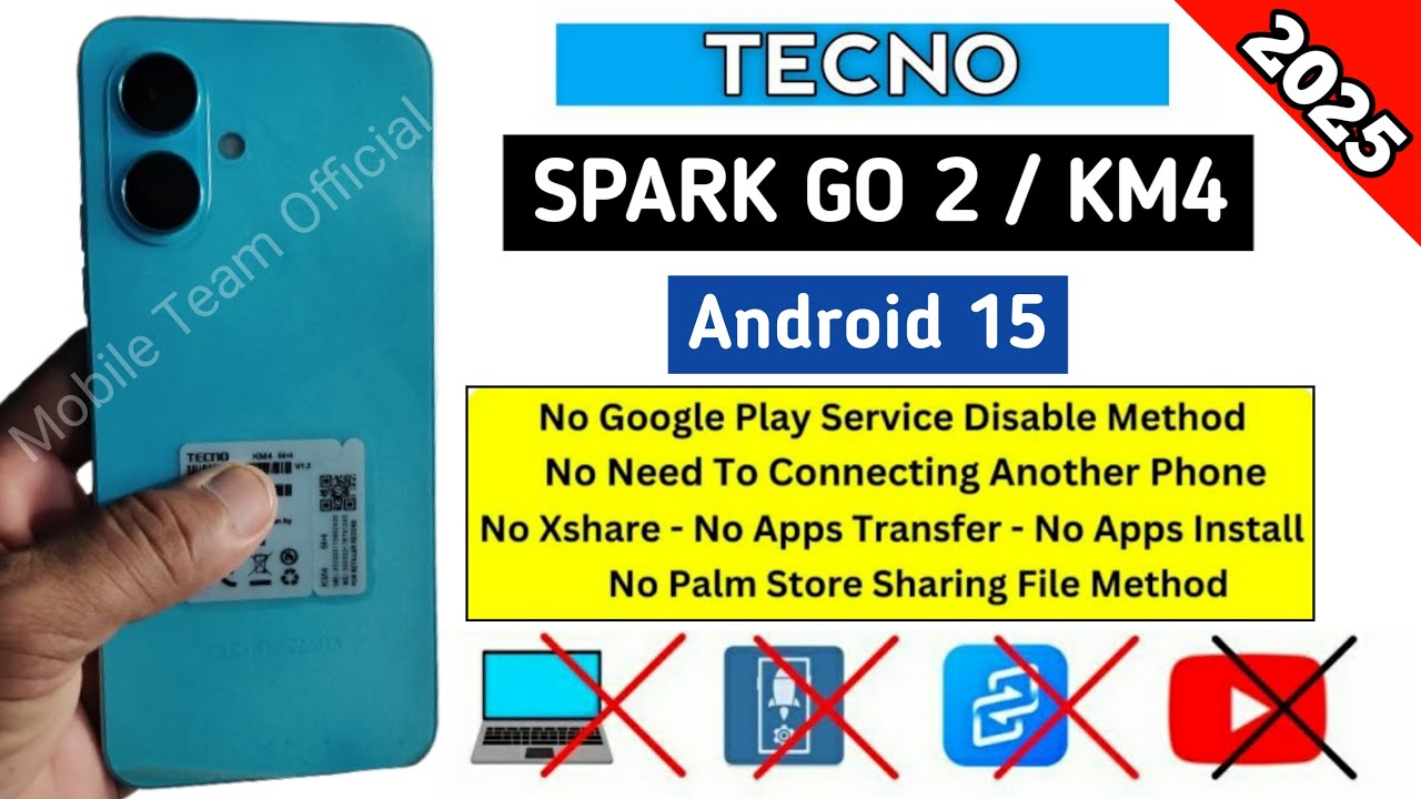 Tecno Spark Go 2 (KM4) Gmail account unlock FRP/Google Account Bypass Android 15 | Final Solution