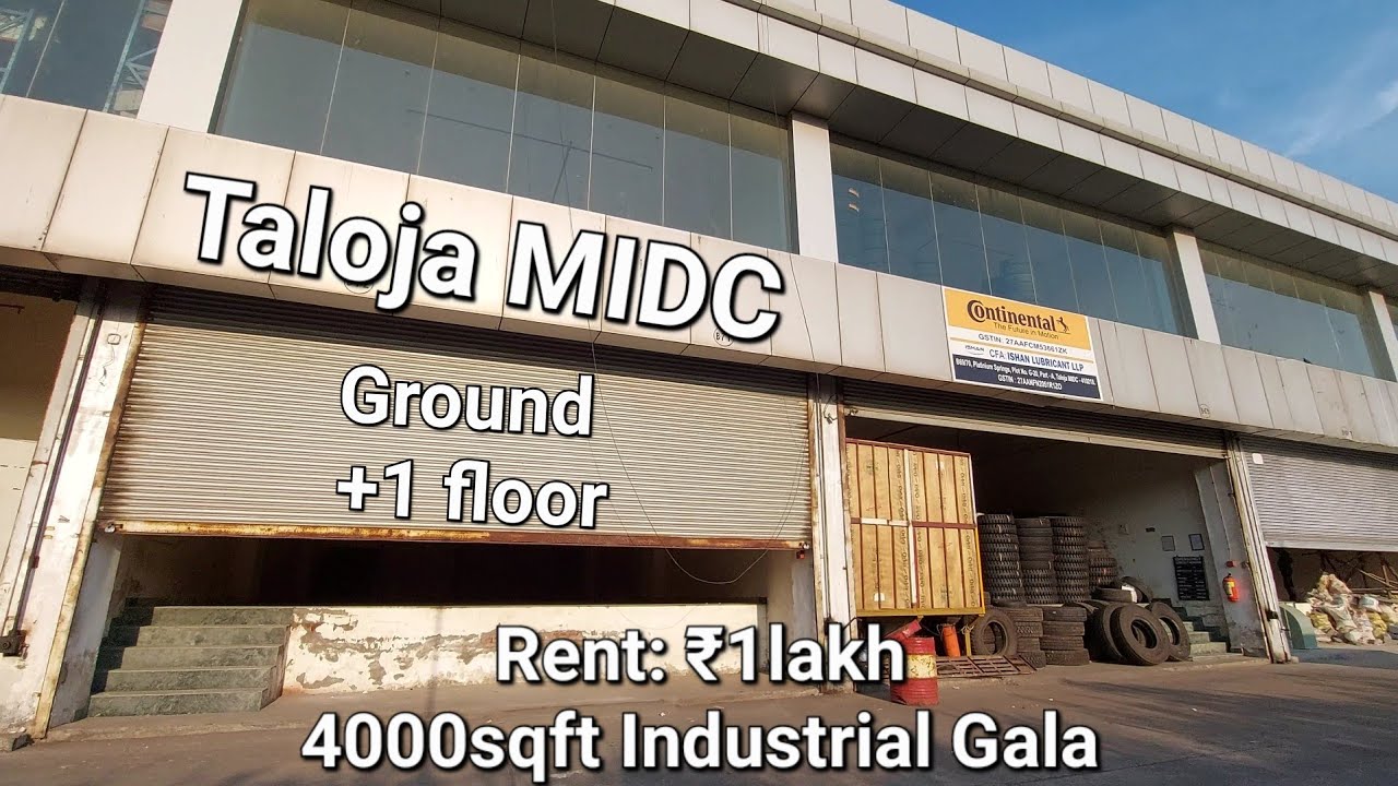 Taloja M.I.D.C. 4000 sqft Industrial unit. ₹1 lakh rent. Ground and 1st floor.