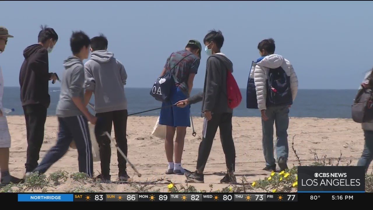 Volunteers gathered in Huntington Beach for beach cleanup