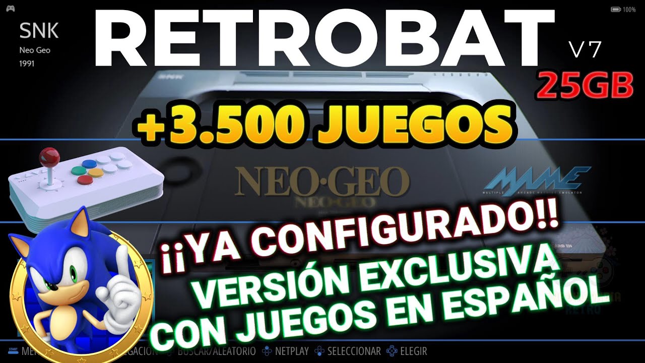 Juega GRATIS con RETROBAT | Más de 3500 JUEGOS en Español (Colección Exclusiva)🕹️