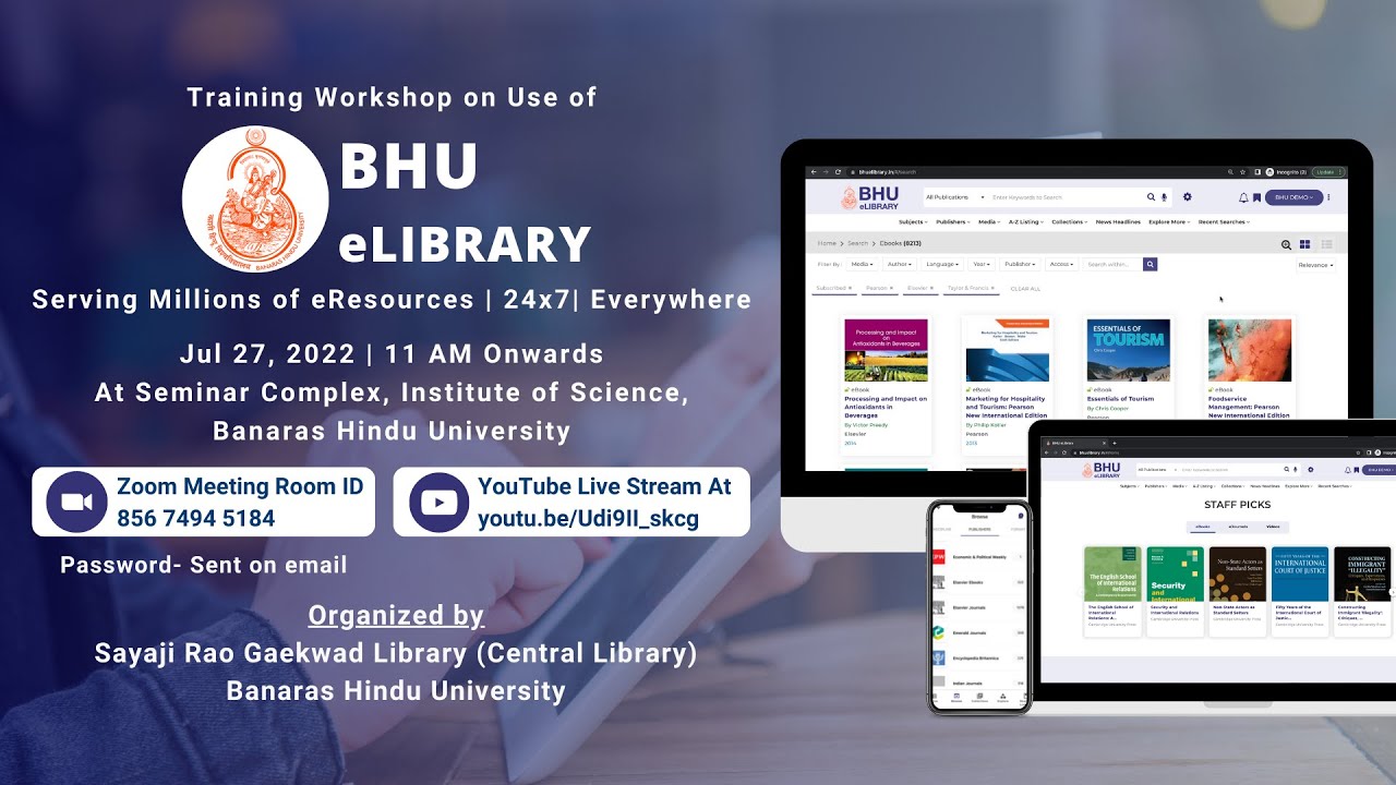 Live Demonstration of BHU eLibrary: Serving Millions of eResources, 24x7, Everywhere