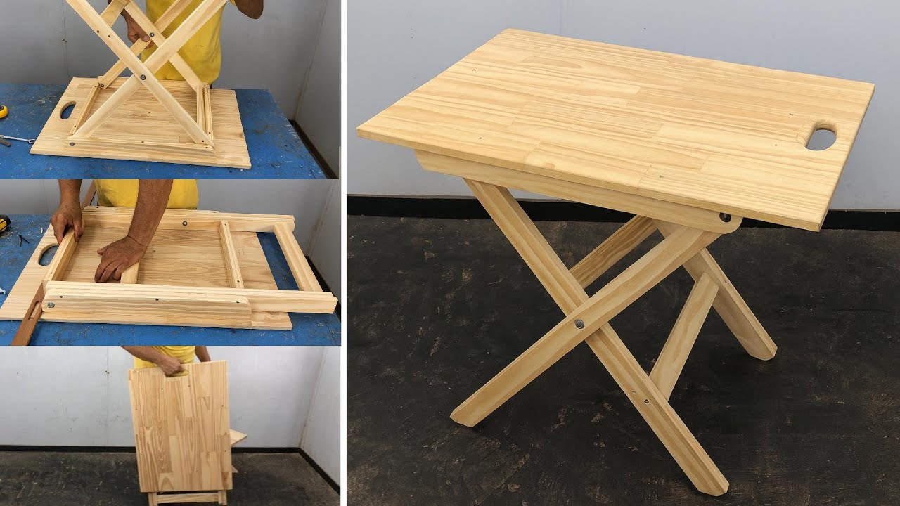 MESA PLEGABLE PARA CAMPING PASO A PASO TUTORIAL DE CARPINTERÍA