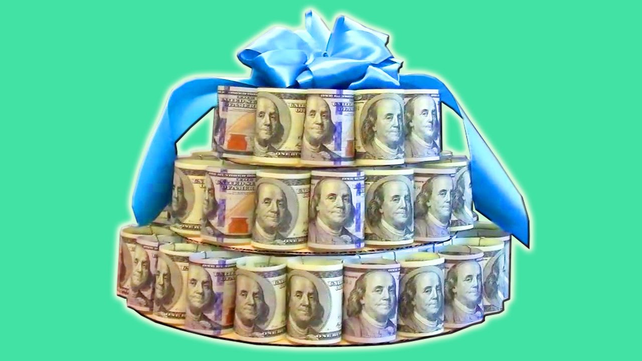 Как сделать ТОРТ из ДЕНЕГ. Торт из 10 000 Долларов