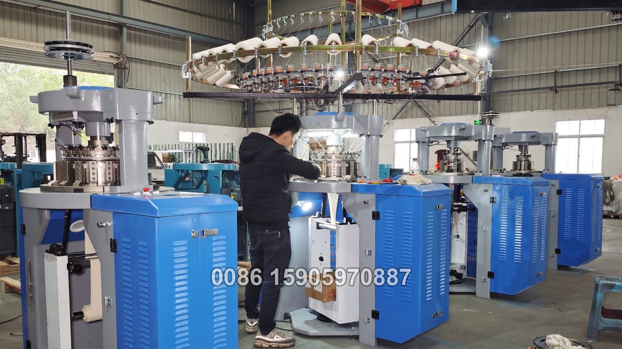 double jersey rib circular knitting machine#knittingmachine #eastino