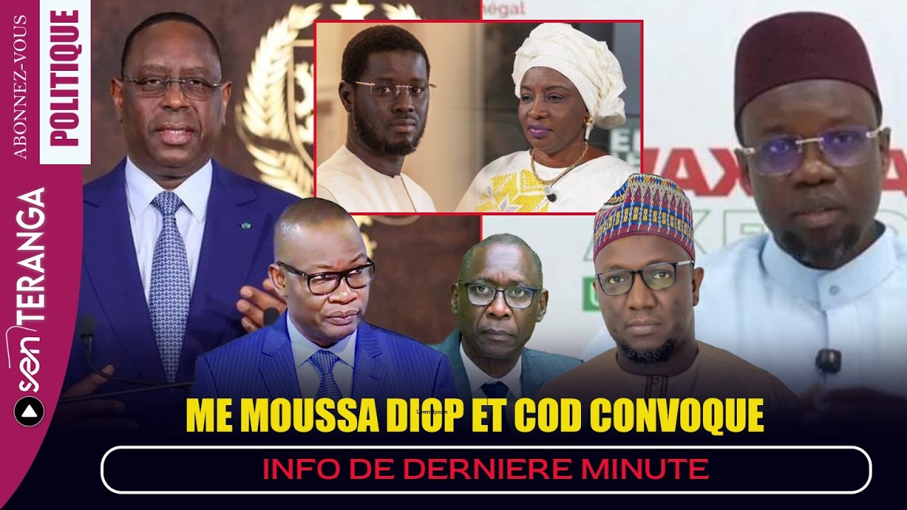 🔴COD et Me Moussa Diop convoqués - Sonko passe à l’offensive, Diomaye réplique: Dbt ddu jour tranche