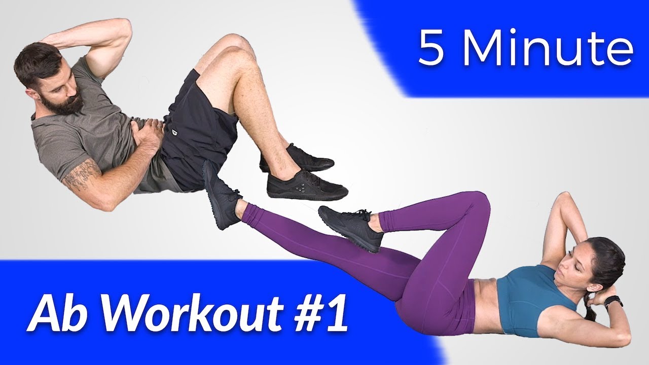 5 Minute Daily Ab Workout #1 - Home Core & Abdominal Workout for Men & Women - Beginner to Advanced