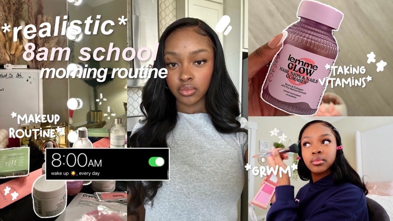 grwm: ШКОЛЬНАЯ УТРЕННЯЯ РУТИНА 🎧🖇️ (второй курс средней школы)