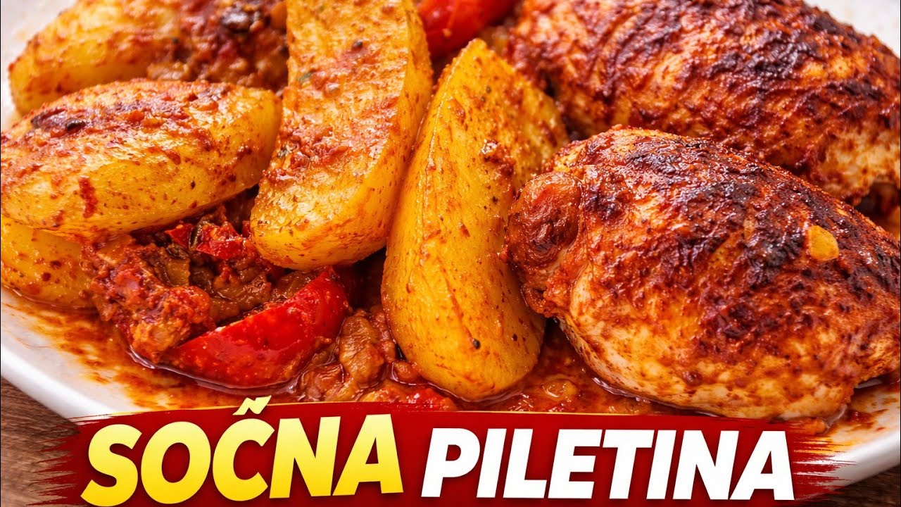 Sočna i hrskava PILETINA SA KROMPIROM iz rerne – za svaku priliku🥔🥕🌶🍗